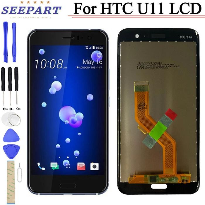 Tested 5.5inch For HTC U11 LCD HTV33 2PZC100 2PZC5 Display Touch Scr