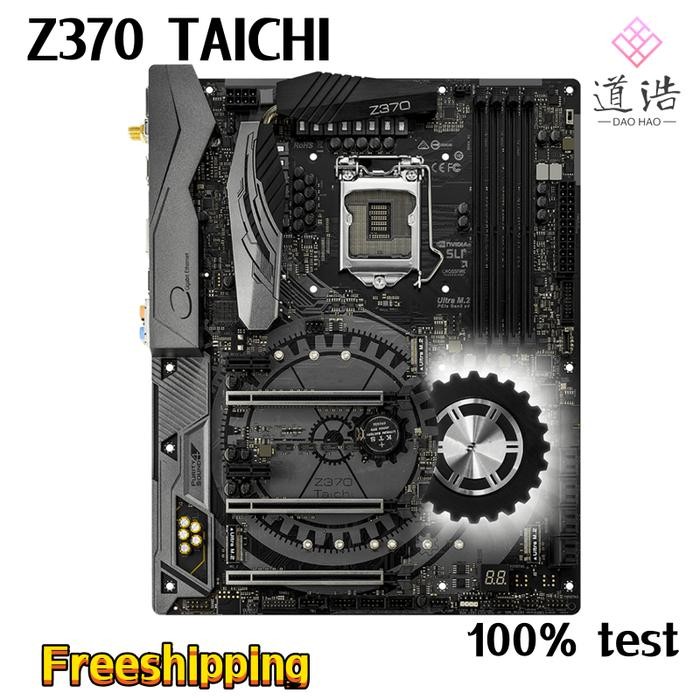 For Asrock Z370 Taichi Motherboard 64GB HDMI PCI-E 3.0 M.2 LGA 1151 DDR4 ATX Z370 Mainboard 100% Tes