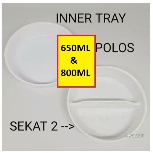 Inner Tray Paper Bowl sekat 2 & polos Sekat Bowl partisi Mangkuk