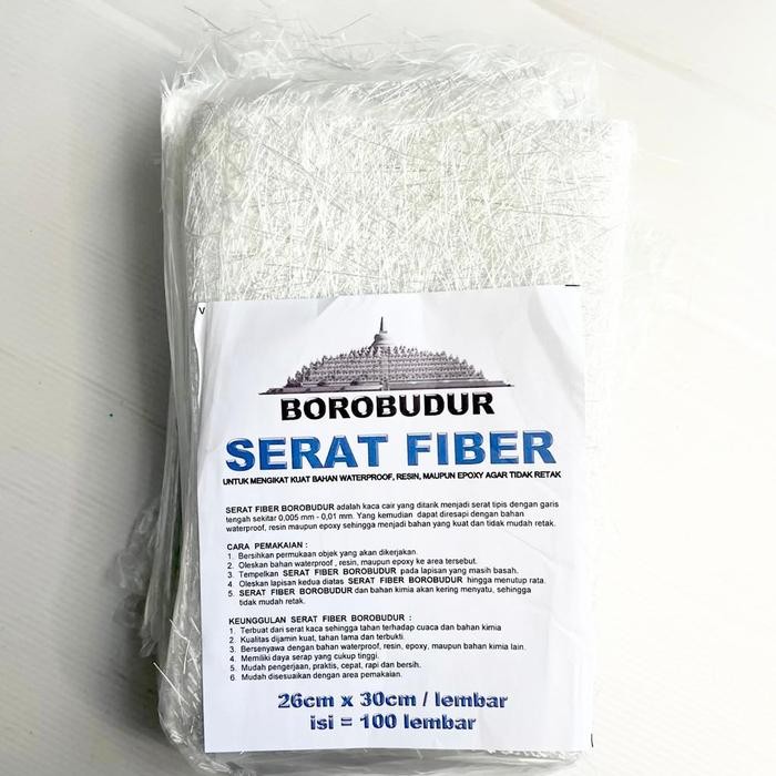 [100Lembar] Serat Fiber Borobudur Waterproof Resin Epoxy 26Cm X 30Cm