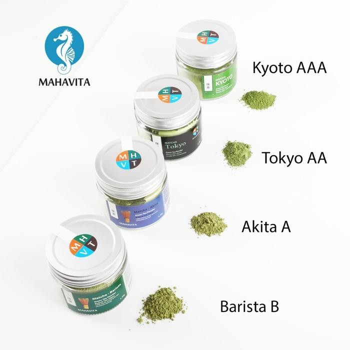 

Matcha Japanese green Tea powder bubuk teh hijau murni Mahavita - 50g kemasan kaca