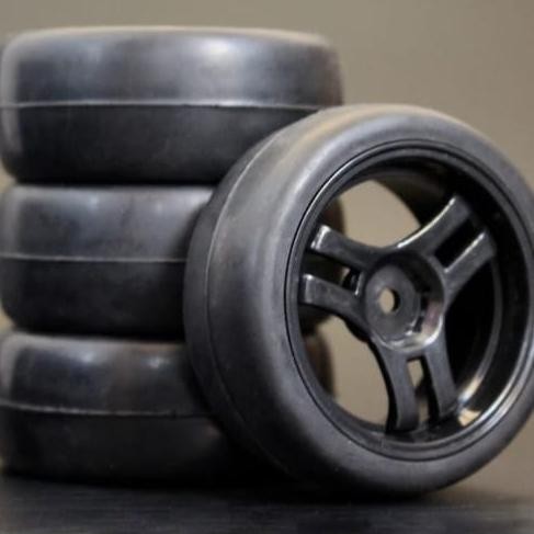 1pcs velg + ban slick touring RC 1/10 TM HSP kyoso wltoys lrp mst zd
