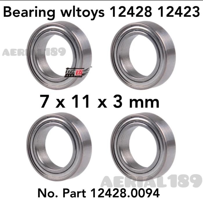 1pcs Bearing roda RC 1/12 wltoys 12423 12428A 12428B 12428C 0094