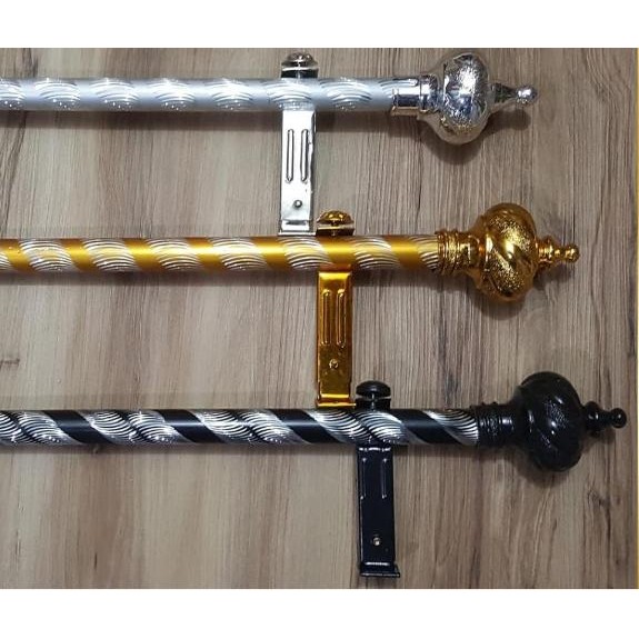 Tiang Batang Gorden Fullset Pipa Besi Gordyn Tongkat Hordeng Korden Pasti Ori