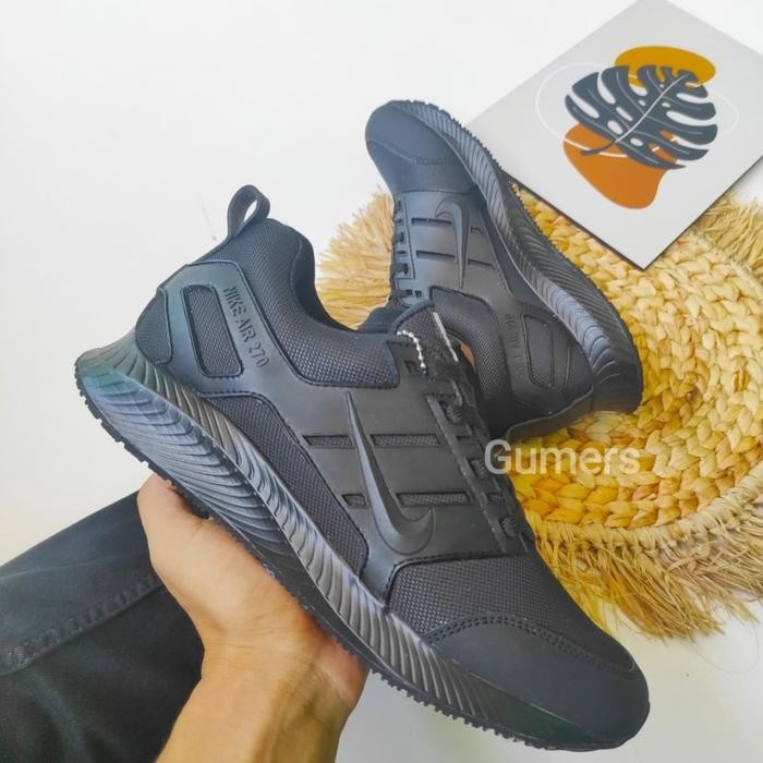 Sepatu Anak Sekolah Nike Air Full Hitam Anak Laki-Laki Dan Perempuan