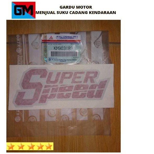 TERLARIS STIKER SUPER SPEED MITSUBISHI CANTER TURBO