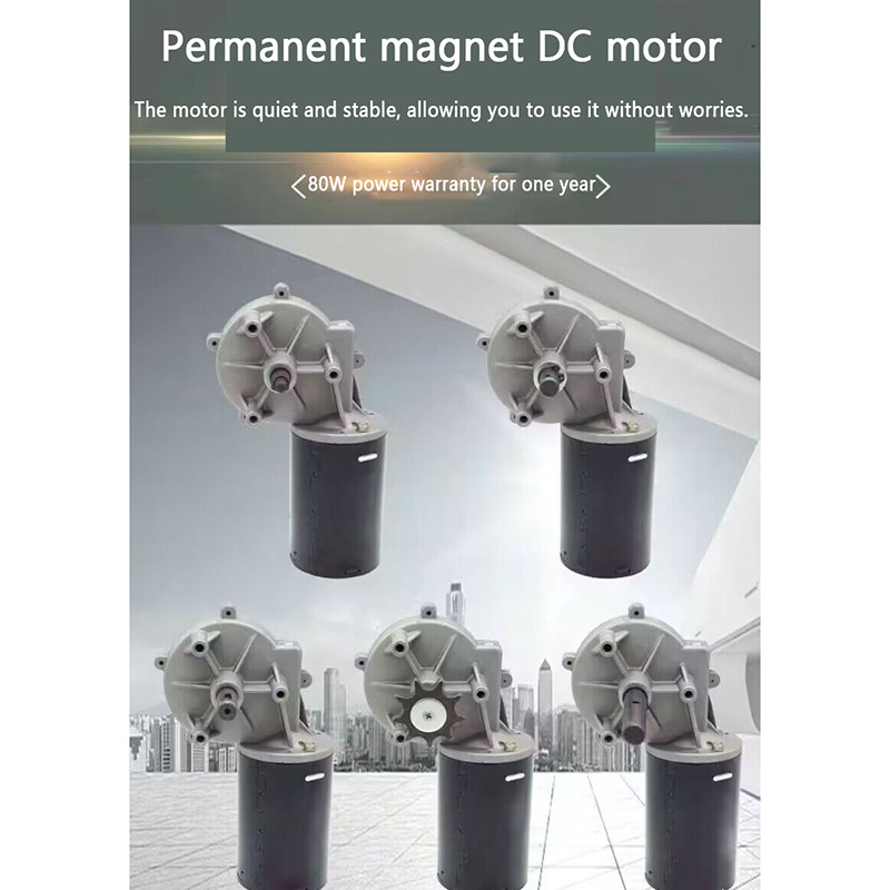 PROMO HARI INI  12V 80W DC Worm Gear Motor DC Geared Motor Copper Gear Worm Gear Reduction High Powe