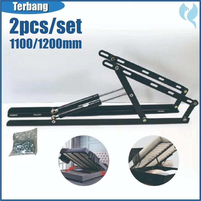 2Pcs Engsel Hidrolik Divan / Sofa Hinge Hydrolic Engsel Divan / Engsel Lipat Dipan