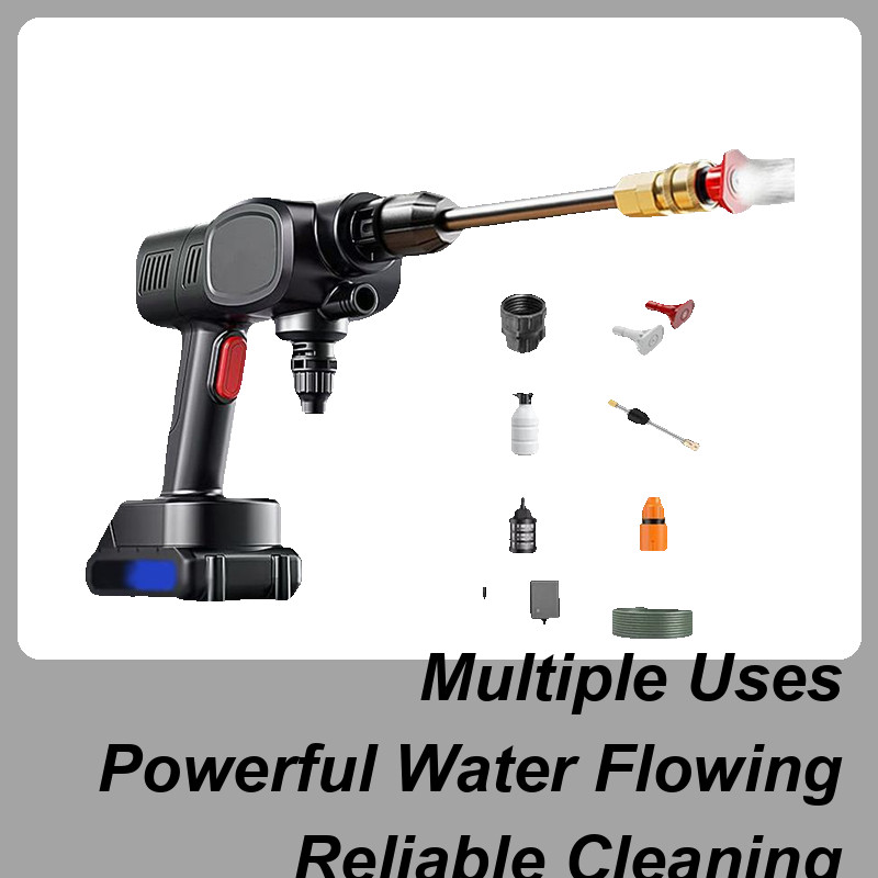 Cordless Power Washer Portable Battery Powered Pressure Washer Handheld Cleaning Sprayer With Water