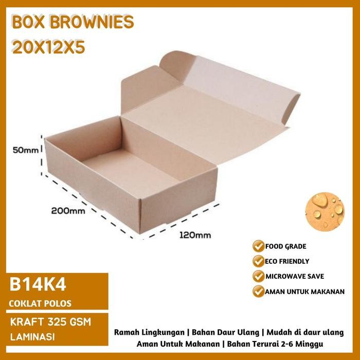 Box Brownies Dus Brownies Dus Kue Box Cake Brownies 20x12 (B14K4) Kode 99