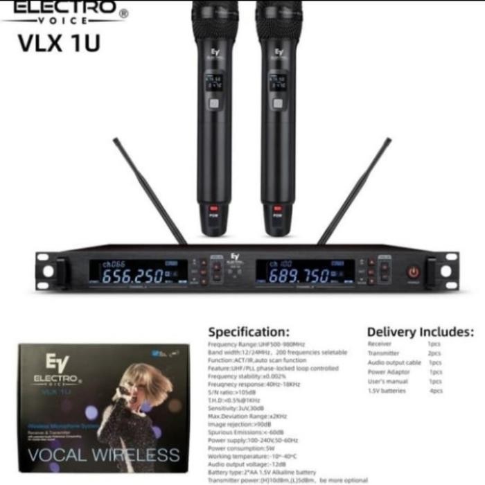 Mic Wireless Electrovoice Vlx 1U Original Ev