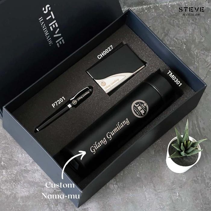 

Gift Set Executive Set A Tumbler Name Card Holder Steve Handmade