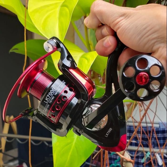 Reel 7000 Gulungan Pancing Gold Sharking LK7000 Metal Reel 4.7:1 13BB
