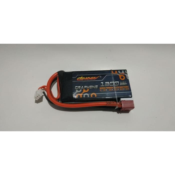 Lipo Battery Dinogy Graphene 2S 1300Mah 7.4V 65C (Deans)