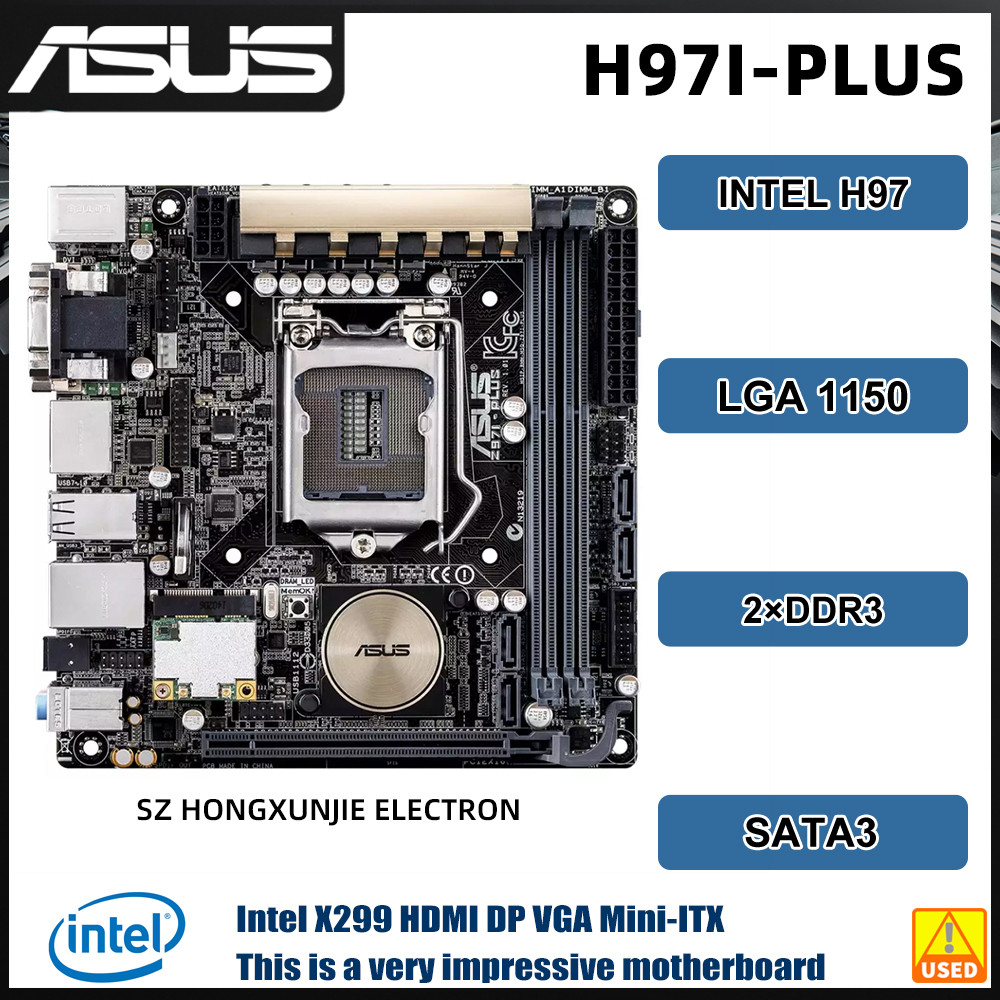 ASUS H97I-PLUS Mini-ITX Intel H97 PC Motherboard For Intel 4th/5th Gen Cpu I5 I7 I3 4330 4460T 4770