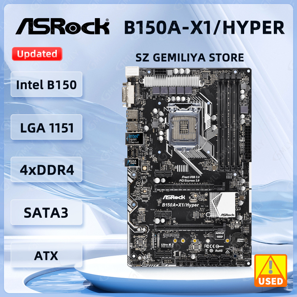 Intel B150 Motherboard ASRock B150A-X1/Hyper LGA 1151 Motherboard DDR4 64GB support Core i5-7500