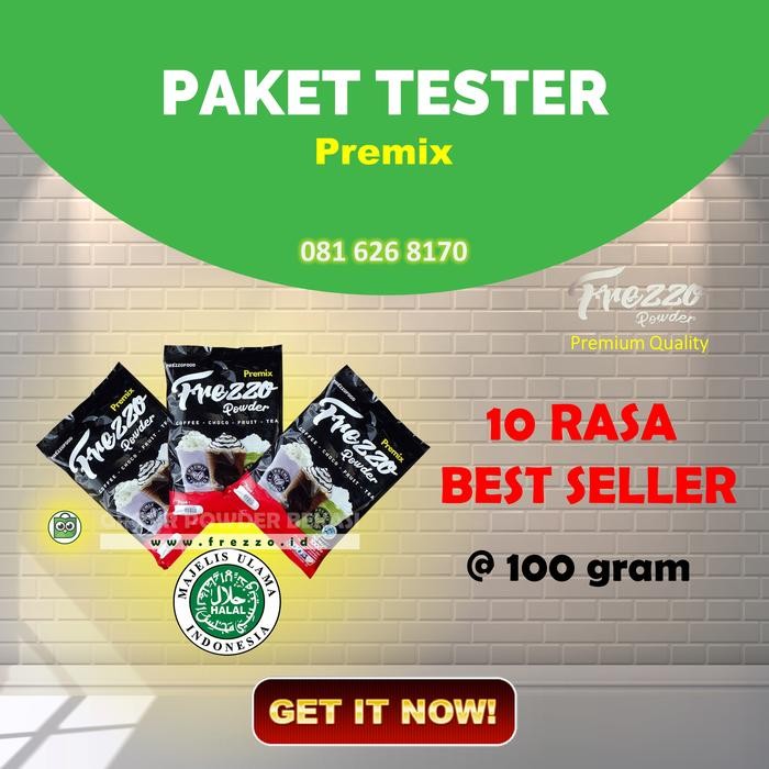 

Paket Tester Frezzo Premix Powder Drink 10 Varian Rasa Seller Avocado Cappucino Coklat Vanilla Green