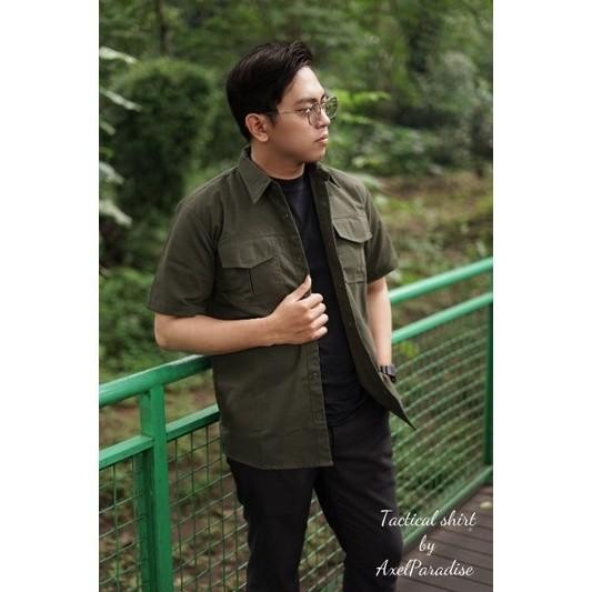 (Expert) KEMEJA TACTICAL KEMEJA TAKTIKAL PDL PNS PUTIH LENGAN PENDEK TEBAL