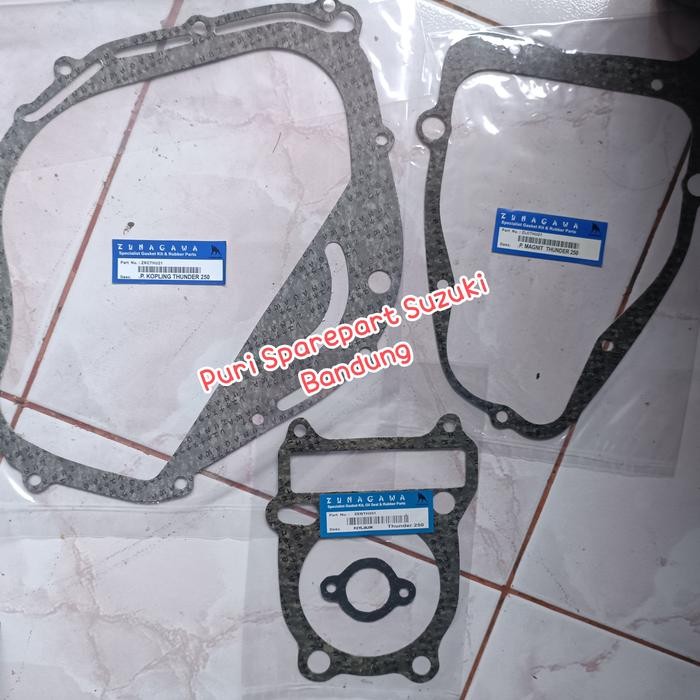 Gasket Paking Set Motor Thunder 250 GSX250 Kopling Magnet Blok Seher T