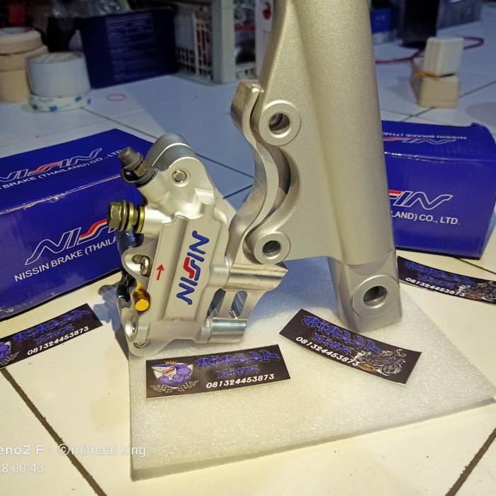 kaliper kepala babi rx king nissin monoblok PNP lengkap breaket