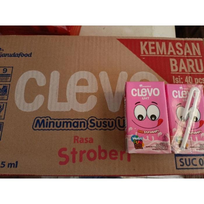 

(Expert) Susu UHT CLEVO 115ml x 40pcs (KARTON) Clevo Stroberi Coklat