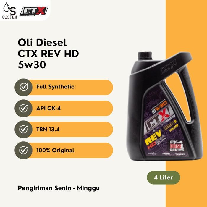 Cuci Gudang Oli Diesel CTX Rev HD 5w30 4 Liter Full Synthetic