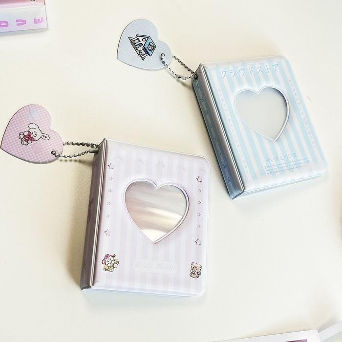 

New36 Pockets Mikko Photo Album With Heart Keychain Korean Idol Photocards Collection Ins Matte Pc