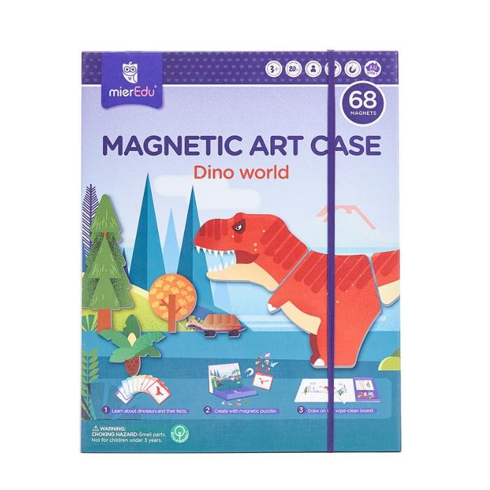 PROMO Mieredu Puzzle Magnetic Art Case Dino World