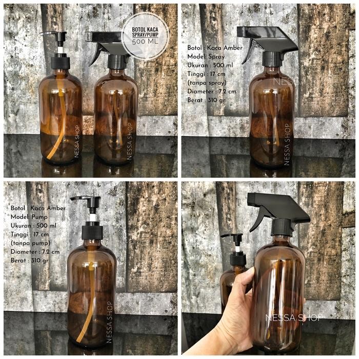 Promo Botol Kaca Amber 500 Ml Pump Terjamin