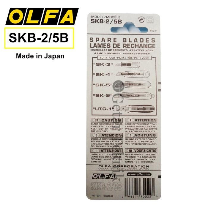

REFILL CUTTER OLFA SKB-2/5B ISI 5PCS KODE 1140