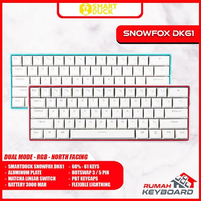 (Expert) MECHANICAL KEYBOARD - SMARTDUCK DK61 - RGB - HOTSWAP - 2 MODE