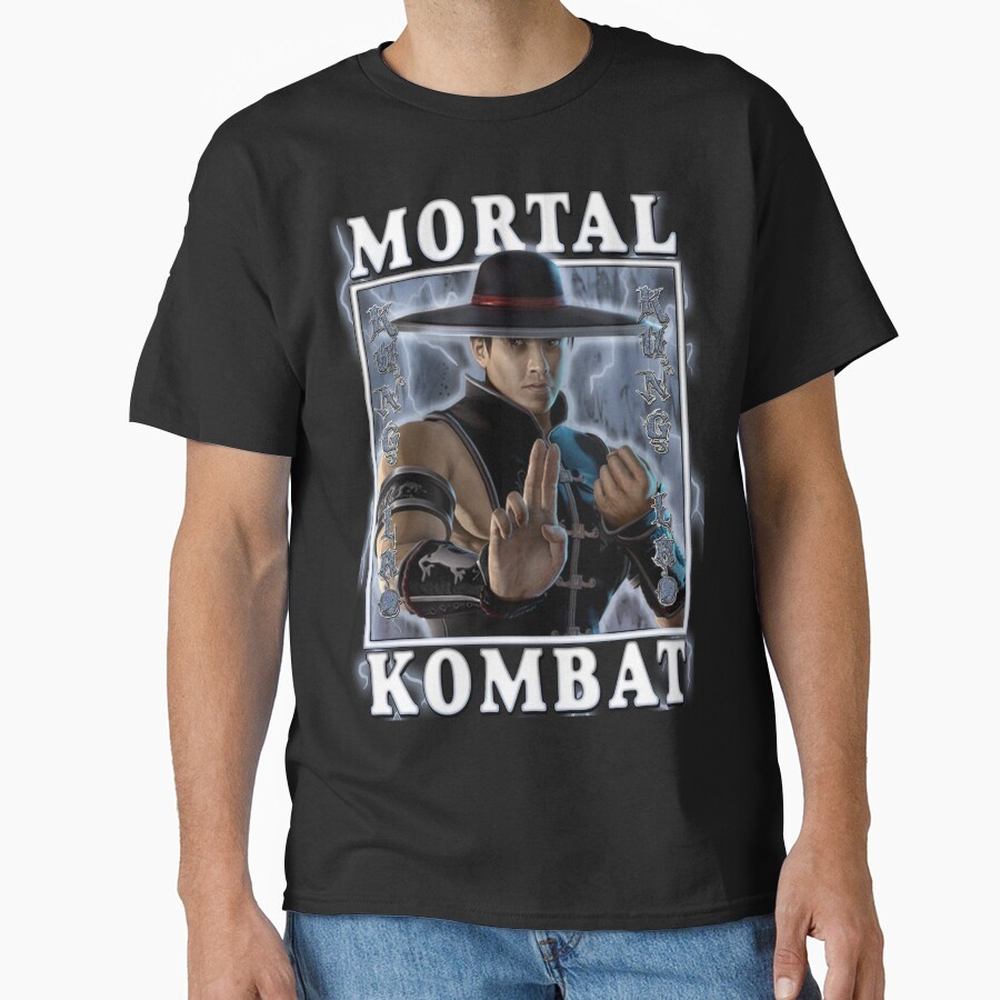 Mortal Kombat Kung Lao MK Essential T-Shirt Unisex Kaos O-Neck T-Shirt Lengan Pendek Tercetak Tee Sh