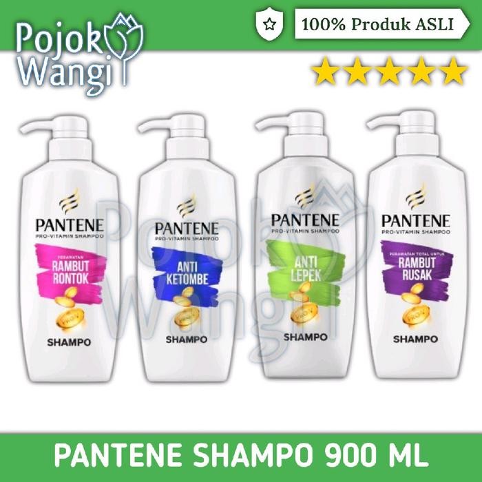 Shampo Pantene 900 ML - Pilihan Varian untuk Rambut Rontok, Anti Ketombe, Lepek & Rusak - Original
