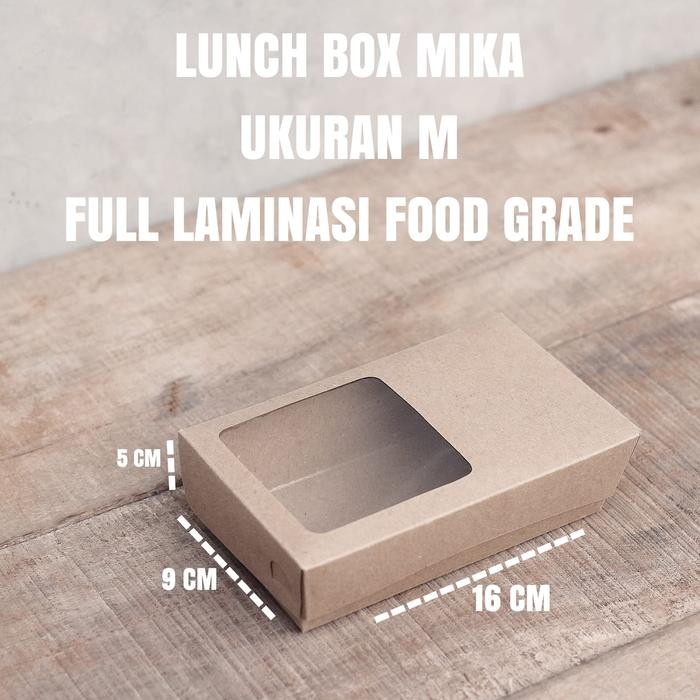 Paper LUNCH BOX KOTAK MAKAN FOOD GRADE FULL LAMINASI WINDOW