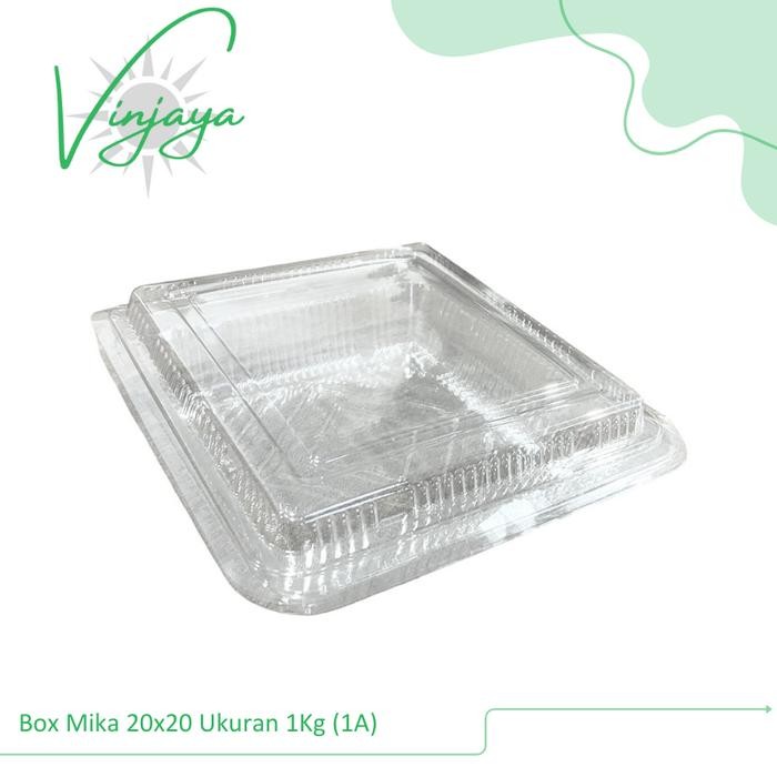 Box mika/kotak mika/kotak kue uk 20x20 kotak nasi isi 50 pcs