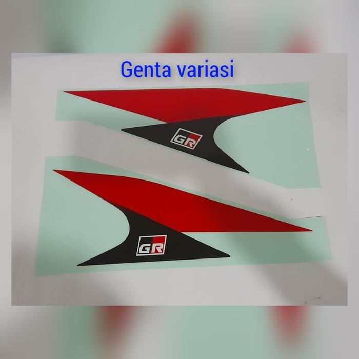 TERMURAH STIKER SPION DEPAN STICKER BAWAH KACA SPION AGYA AYLA GR HITAM MERAH