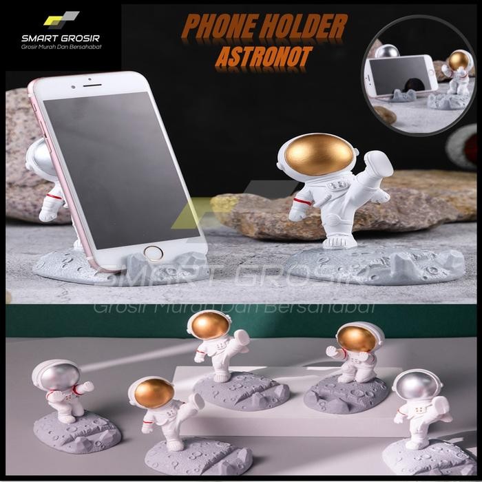 Phone Holder Stand Mini HD60 Astronot Handphone Ipad Desain Unik Penyangga