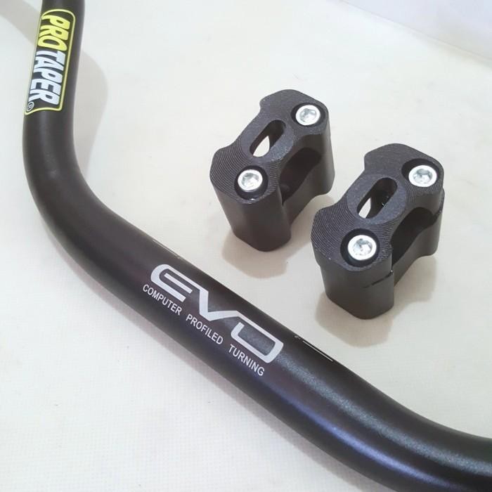 (Expert) stang stir PROTAPER HIGH + raiser cnc universal motor Black edition