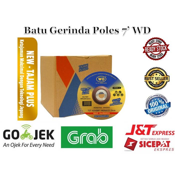 Terbaru - Batu Gerinda Poles 7 Inch Mata Gerinda Poles 7' Wd Batu Gurinda Wd