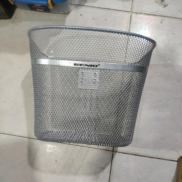Keranjang Sepeda Minion/Mtb/Jengki Genio Silver Besar