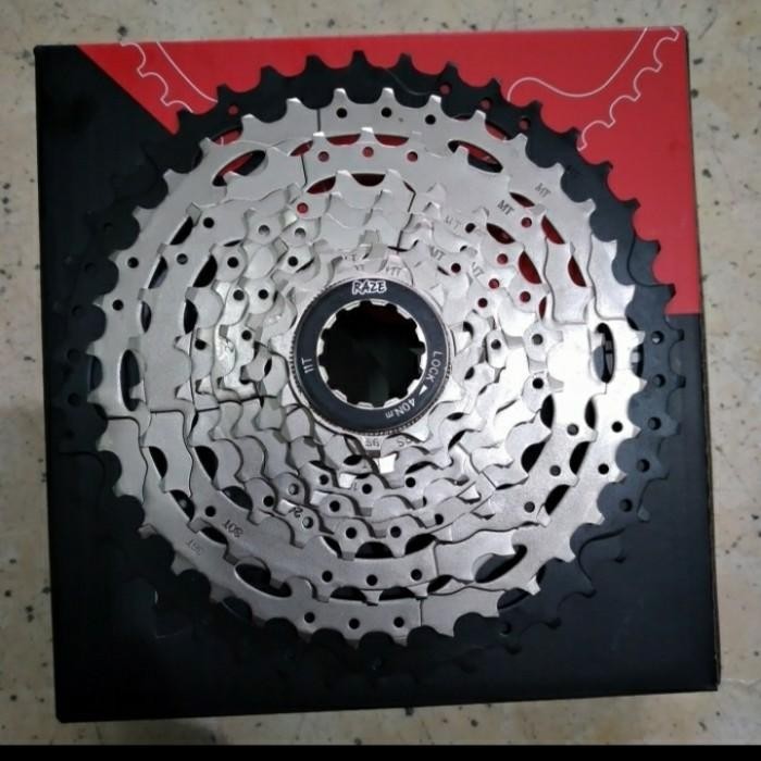 Sprocket Cassete 9 Speed 11-46T Sproket Raze Silver For Shimano Mtb