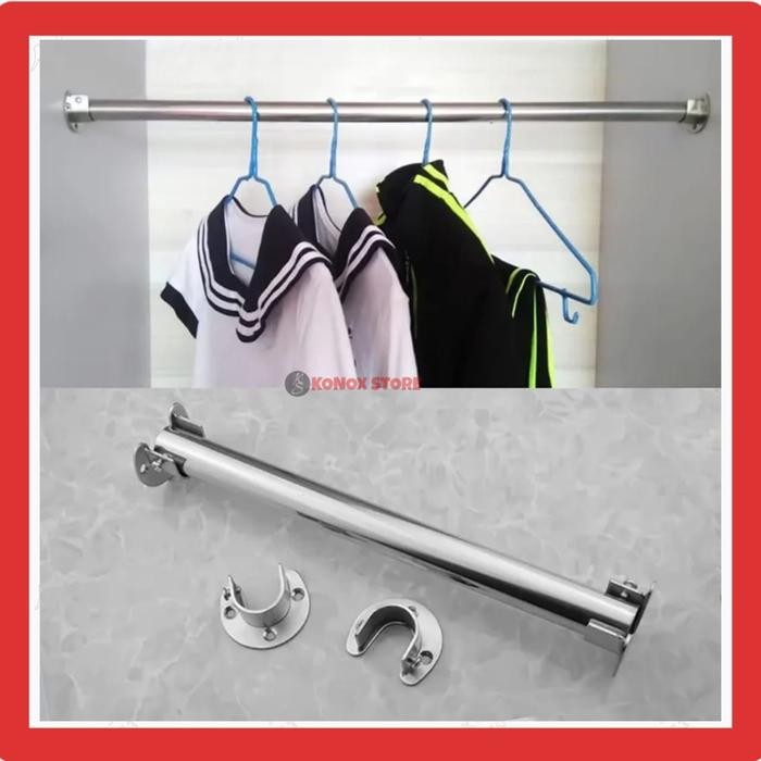 Bracket Tiang Flexible Shower Curtain / Kaki Dudukan Tiang Model U