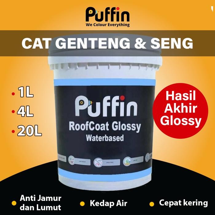 Cat Genteng Seng Asbes Puffin Roofcoat Waterbased Glossy #Gratisongkir