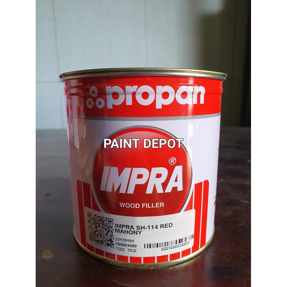 Impra Sh 114 Wood Filler / Dempul Kayu Brown Kj Red Mahony 1Kg / 1 Kg - Impra N Ultran #Gratisongkir