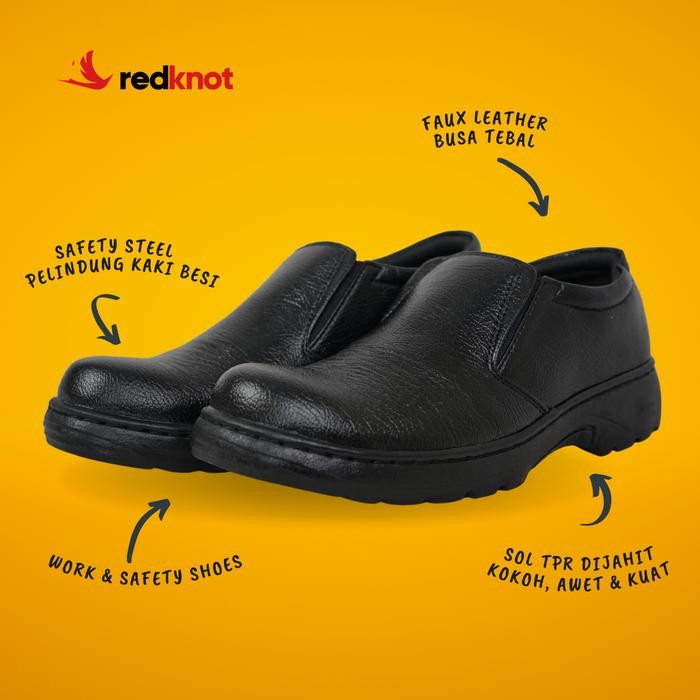Redknot Drill - Sepatu Safety Pria Original Ujung Besi Bertali