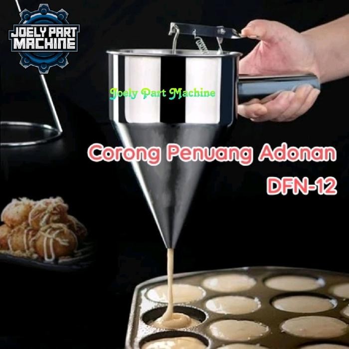 Corong Penuang Adonan / Batter Funnel Stainless Steel MUTU DFN-12 / GETRA