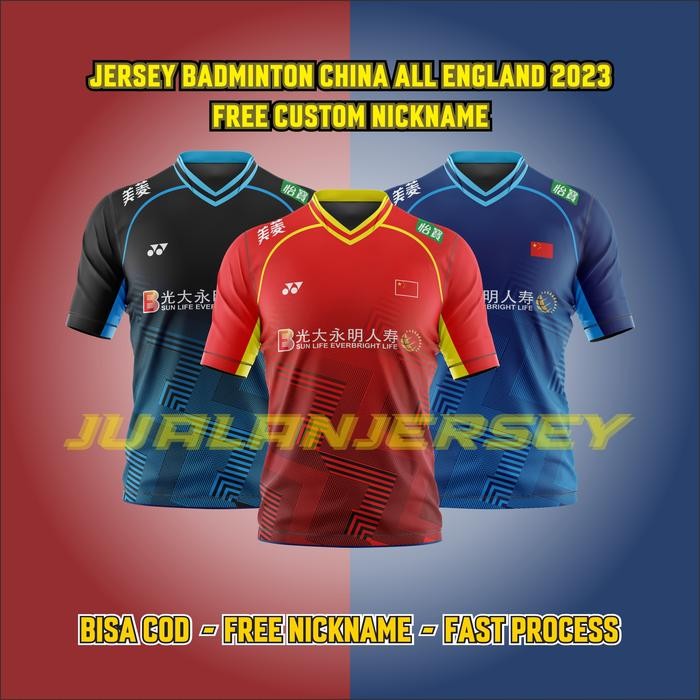jersey badminton China All England Premium 2023 Free custom