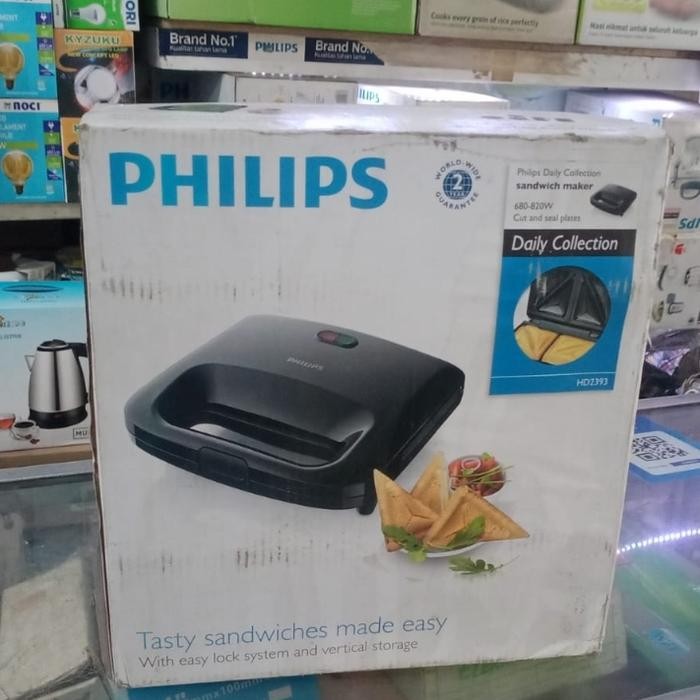 Philips Toaster Pemanggang Roti Sandwich Maker Hd 2393 Hd2393 Hd-2393 Pasti Diskon
