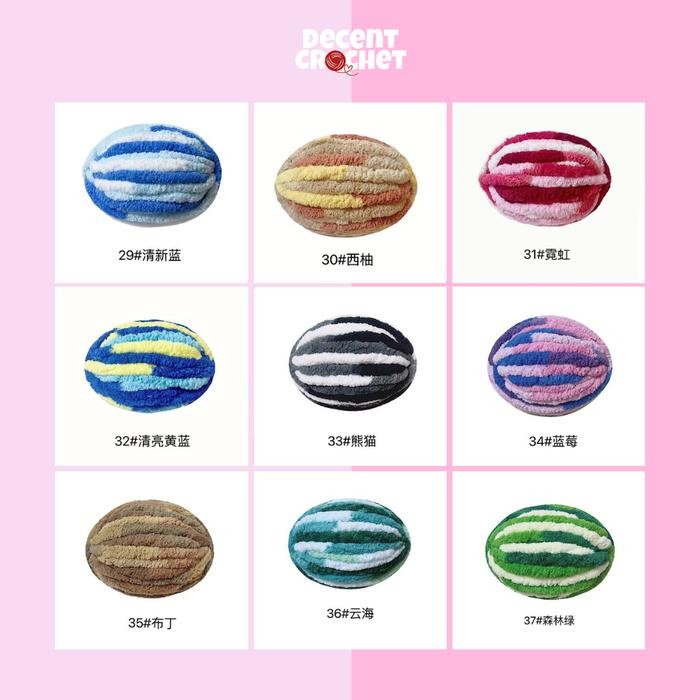 

KATALOG 1 BENANG RAJUT CHENILLE JUMBO/ BENANG RAJUT HANDUK JUMBO KODE 815