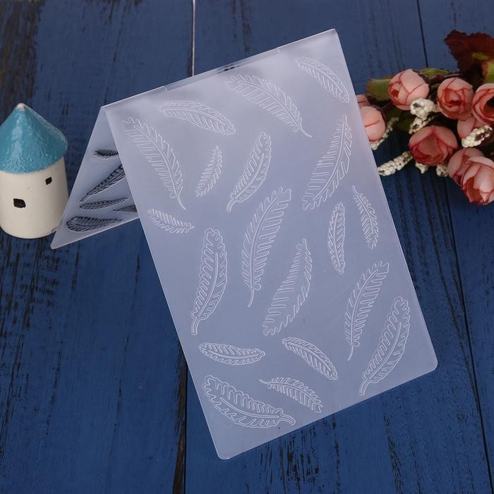 

FEATHERS PATERN EMBOSSING FOLDER KODE 859